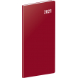 Pocket diary Burgundy, planning monthly 2021, 8 × 18 cm
