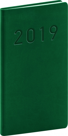 Kapesní diář Vivella Classic 2019, zelený, 9 x 15,5 cm