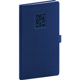 Kapesní diář Vivella Classic 2022, modrý, 9 × 15,5 cm