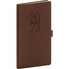 Pocket diary Vivella Classic brown 2023, 9 × 15,5 cm