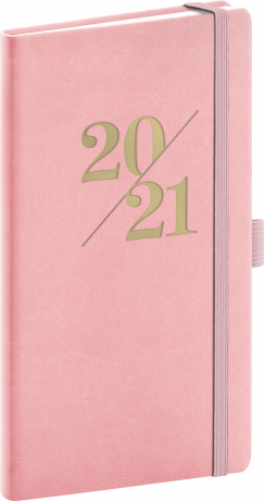 Pocket diary Vivella Fun pink 2021, 9 × 15,5 cm