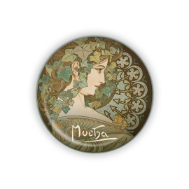 MagBadge Bottle Alphonse Mucha - Ivy, ø 5,8 cm