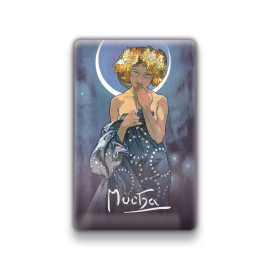 Magnet Alphonse Mucha - Luna, 54 × 85 mm