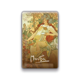 Magnet Alphonse Mucha - Autumn, 54 × 85 mm