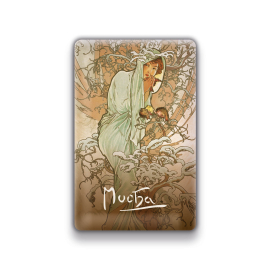 Magnet Alphonse Mucha - Winter, 54 × 85 mm