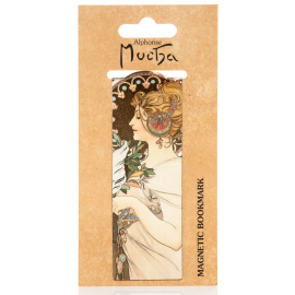 Magnetic bookmark Alfons Mucha – Feather