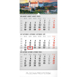 Nástěnný kalendář 3 mesačný Bratislava šedý – so slovenskými menami SK 2019, 29,5 x 43 cm