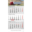 Nástěnný kalendář 3měsíční truck šedý – s českými jmény 2018, 29,5 x 43 cm