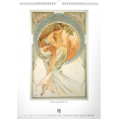Nástěnný kalendář Alfons Mucha 2018, 33 x 46 cm