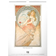 Nástěnný kalendář Alfons Mucha 2018, 33 x 46 cm