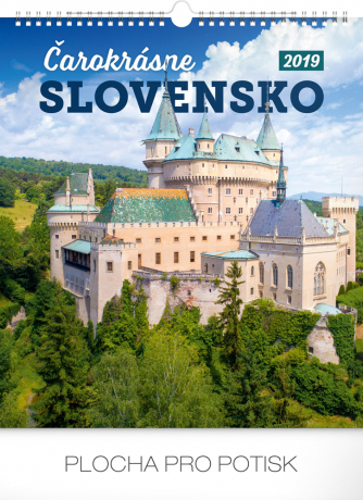 Nástěnný kalendář Čarokrásne Slovensko SK 2019, 30 x 34 cm