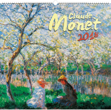 Nástěnný kalendář Claude Monet 2018, 48 x 46 cm