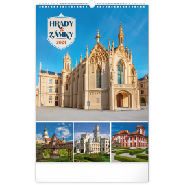 Wall calendar Castles and Chateaux 2024, 33 × 46 cm