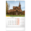 Nástěnný kalendář Kostely a poutní místa 2023, 33 × 46 cm