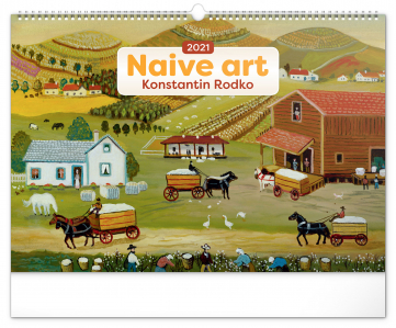 Wall calendar Naive Art – Konstantin Rodko 2021, 48 × 33 cm