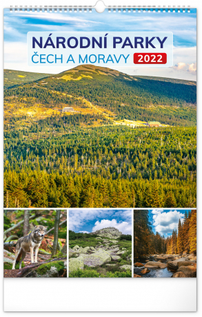 Nástěnný kalendář Národní parky Čech a Moravy 2022, 33 × 46 cm