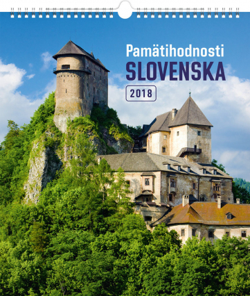 Nástěnný kalendář Pamätihodnosti Slovenska SK 2018, 30 x 34 cm