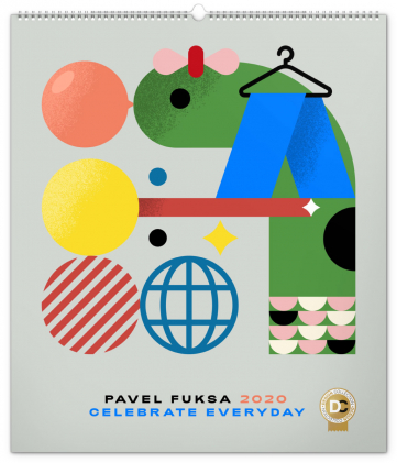 Nástěnný kalendář Pavel Fuksa 2020, 48 × 56 cm