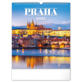 Nástěnný kalendář Praha 2025, 30 × 34 cm