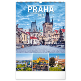 Nástěnný kalendář Praha 2025, 33 × 46 cm