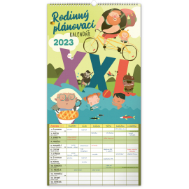 Nástěnný kalendář Rodinný plánovací XXL 2023, 33 × 64 cm