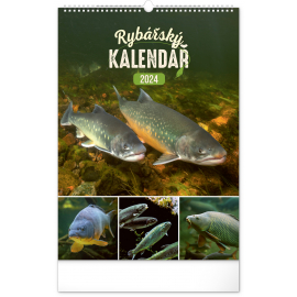 Nástěnný kalendář Rybářský 2024, 33 × 46 cm