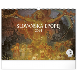 Slavic Epic - Alfons Mucha 2024 Wall Calendar, 48 × 33 cm