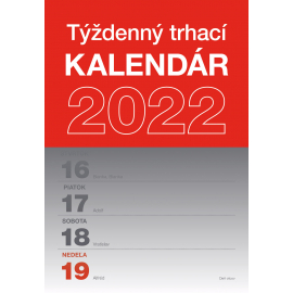 Nástěnný kalendár Trhací týždenný 2022 SK, A5