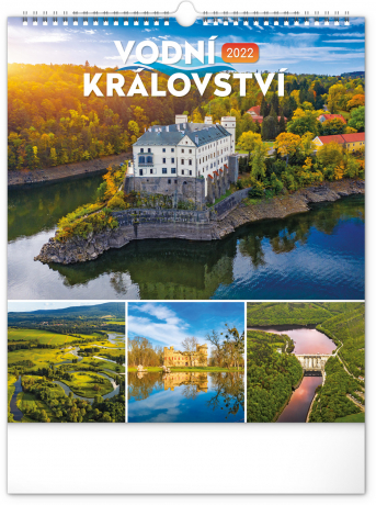 Nástěnný kalendář Vodní království  – české přehrady 2022, 30 × 34 cm