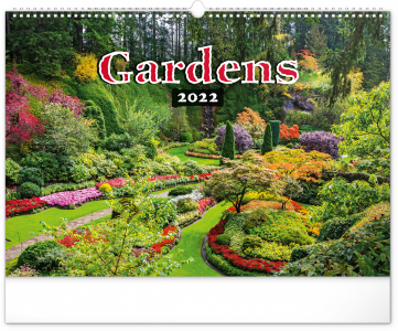Nástěnný kalendář Zahrady 2022, 48 × 33 cm