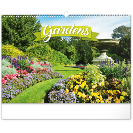 Nástěnný kalendář Zahrady 2023, 48 × 33 cm