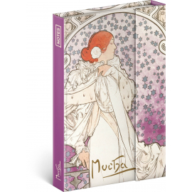 Notebook Alphonse Mucha – La Dame, lined, 11 × 16 cm