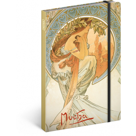 Notebook Alphonse Mucha – Poetry, lined, 13 × 21 cm