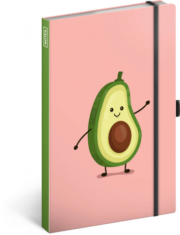Notebook Avocado, lined, 13 × 21 cm