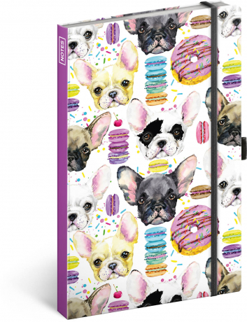 Notebook Bulldogs, lined, 13 × 21 cm
