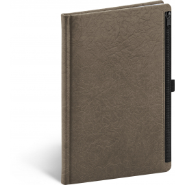 Notebook Hardy, brown, lined, 13 × 21 cm