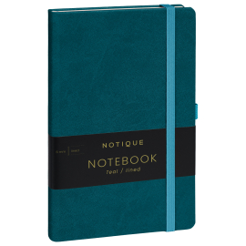 Notebook Turquoise, lined, 13 × 21 cm