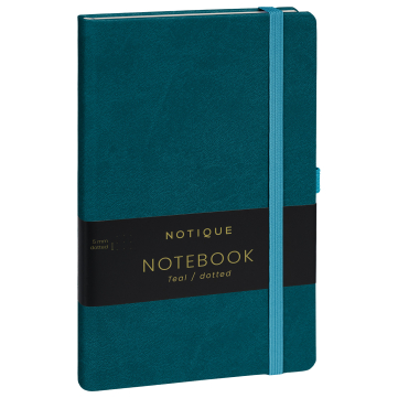 Notebook Turquoise, dotted, 13 × 21 cm