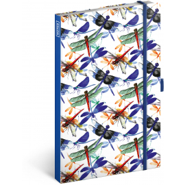 Notebook Dragonflies, lined, 13 × 21 cm