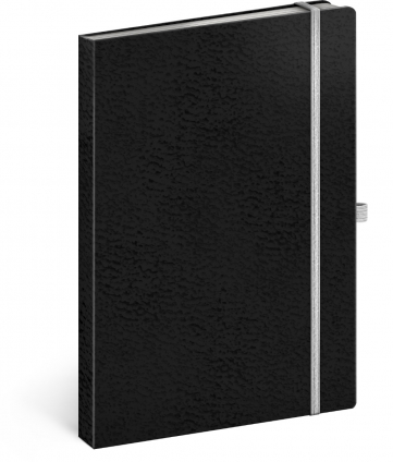 Notes Vivella Classic černý/bílý, linkovaný, 15 × 21 cm