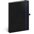 Notes Vivella Classic černý/modrý, tečkovaný, 15 × 21 cm