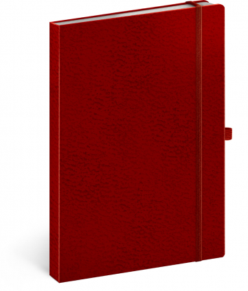 Notes Vivella Classic červený/červený, linkovaný, 15 × 21 cm