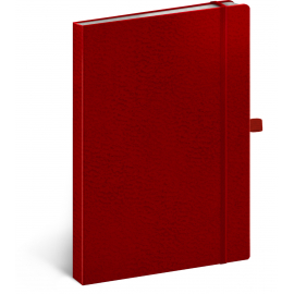 Notes Vivella Classic červený/červený, tečkovaný, 15 × 21 cm