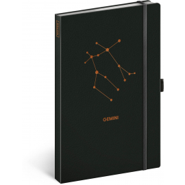 Notebook Zodiac Gemini, lined, 13 × 21 cm