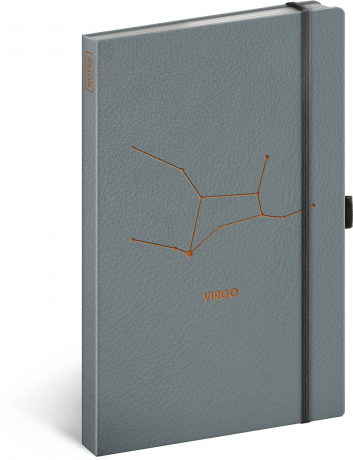 Notebook Zodiac Virgo, lined, 13 × 21 cm