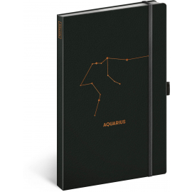 Notebook Zodiac Aquarius, lined, 13 × 21 cm