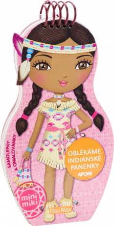 Oblékáme indiánské panenky Aponi - omalovánky