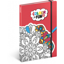 Colour for Fun notebook, lined, 13 × 21 cm