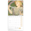 Poznámkový kalendář Alfons Mucha 2022, 30 × 30 cm