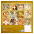 Poznámkový kalendář Alfons Mucha 2022, 30 × 30 cm